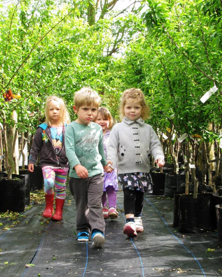 The big kids gang takes on the veggie patch.